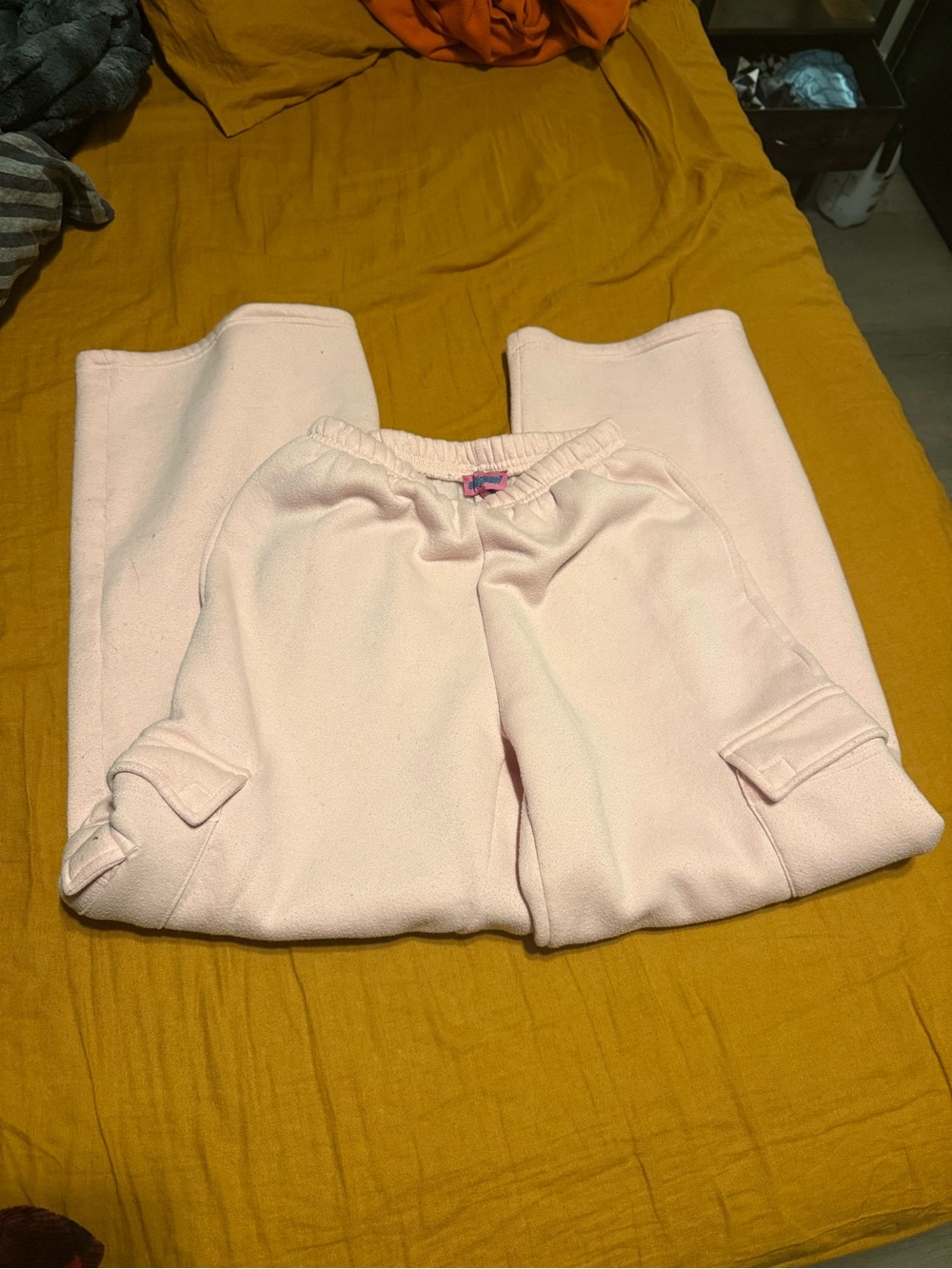 Edikted Light Pink Cargo Sweatpants